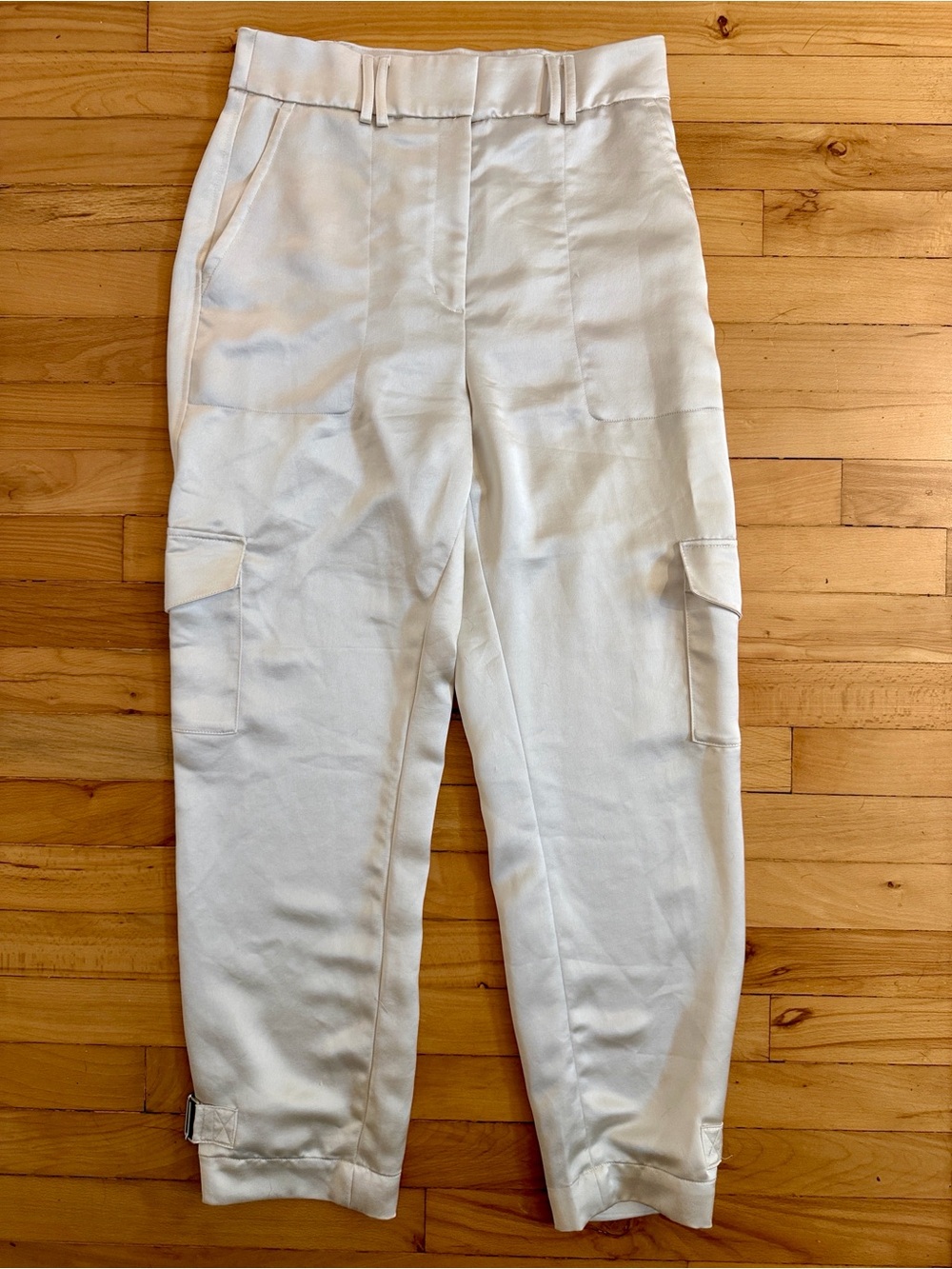 Express White Cargo Jogger Pants